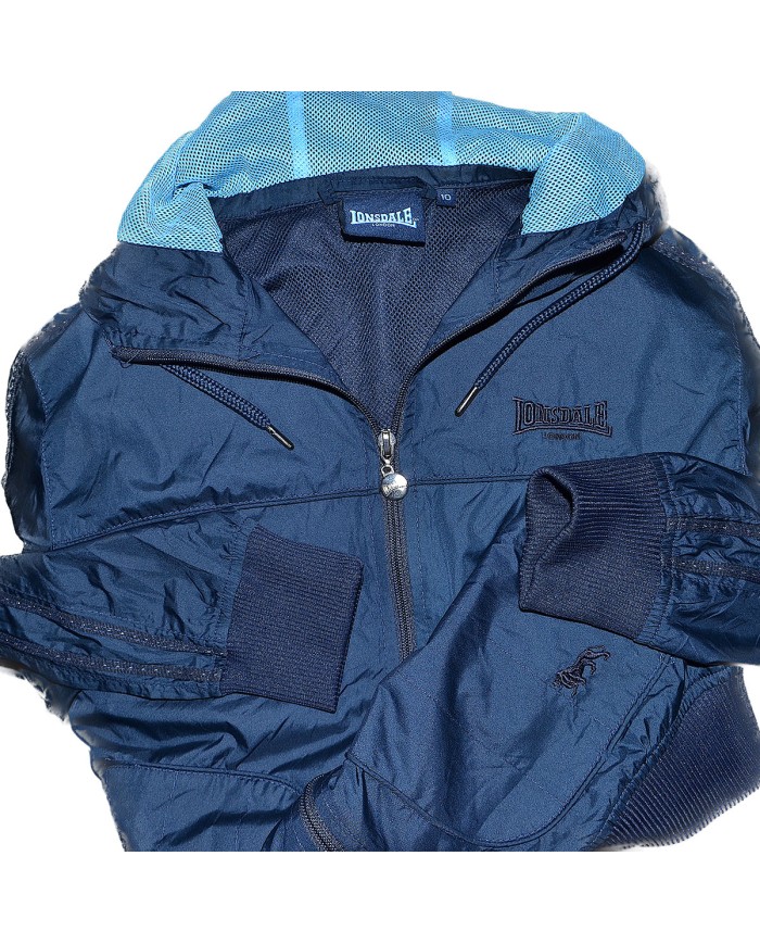 Lonsdale jacket crop-top embroidered blue S