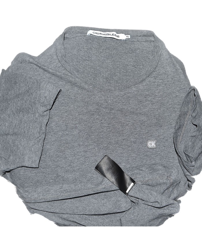 Calvin Klein t-shirt embroidered chest logo gray XL