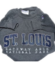 Champion sweater embroidered front logo gray S