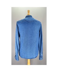 Wrangler denim shirt slim long sleeve blue L