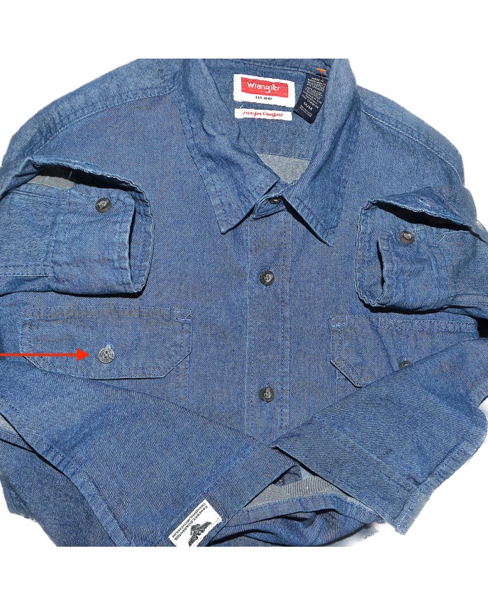 Wrangler denim shirt  long sleeve blue M