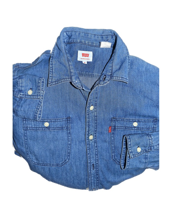Levi's denim shirt long sleeve blue M
