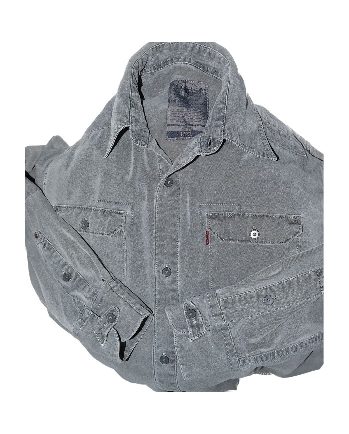 Levi's heavy denim shirt long sleeve gray L
