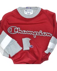 Champion sweater embroidered front logo red XL
