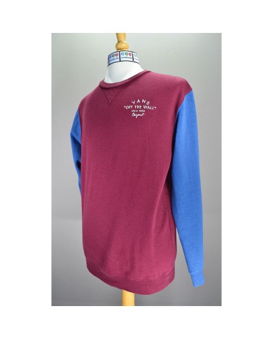 Vans sweater embroidered chest logo red L