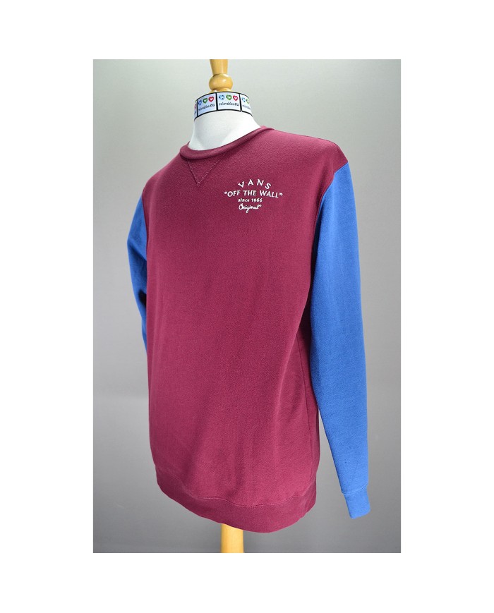 Vans sweater embroidered chest logo red L