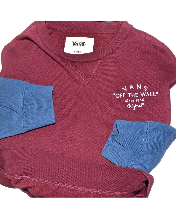 Vans sweater embroidered chest logo red L