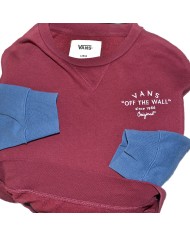 Vans sweater embroidered chest logo red L