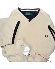 Fred Perry t-shirt v-neck beige M