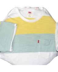 Levi's t-shirt relaxed chest pocket  multi colour M