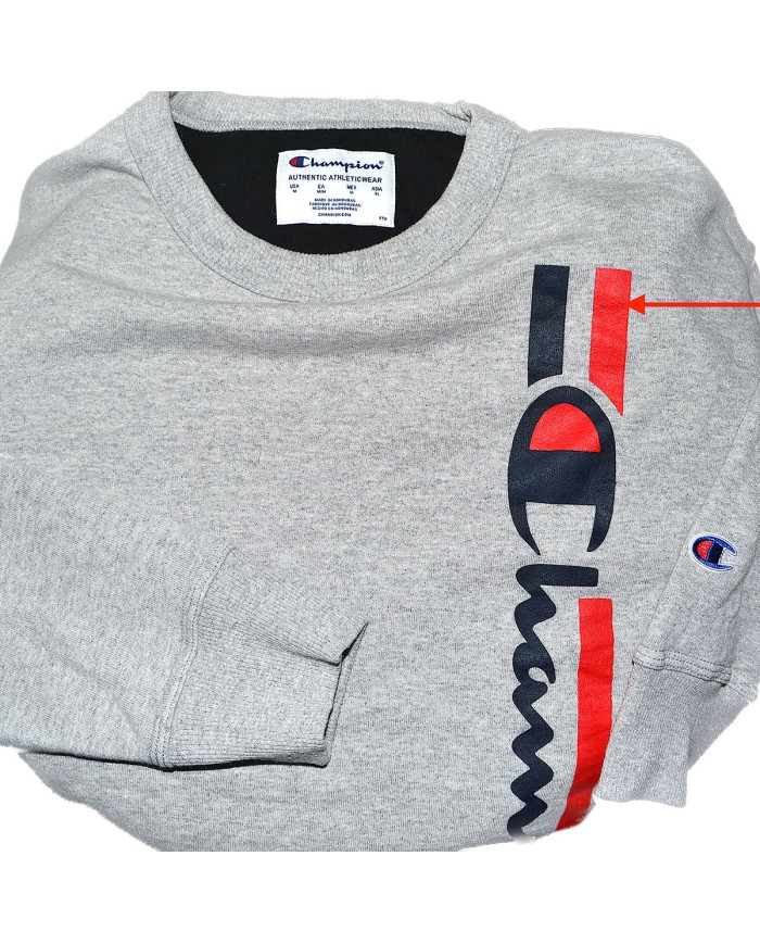 Champion sweater front logo gray M