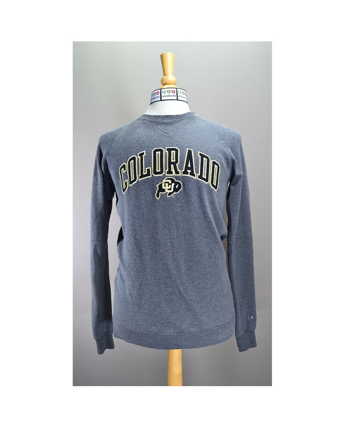 Champion sweater embroidered front logo gray S