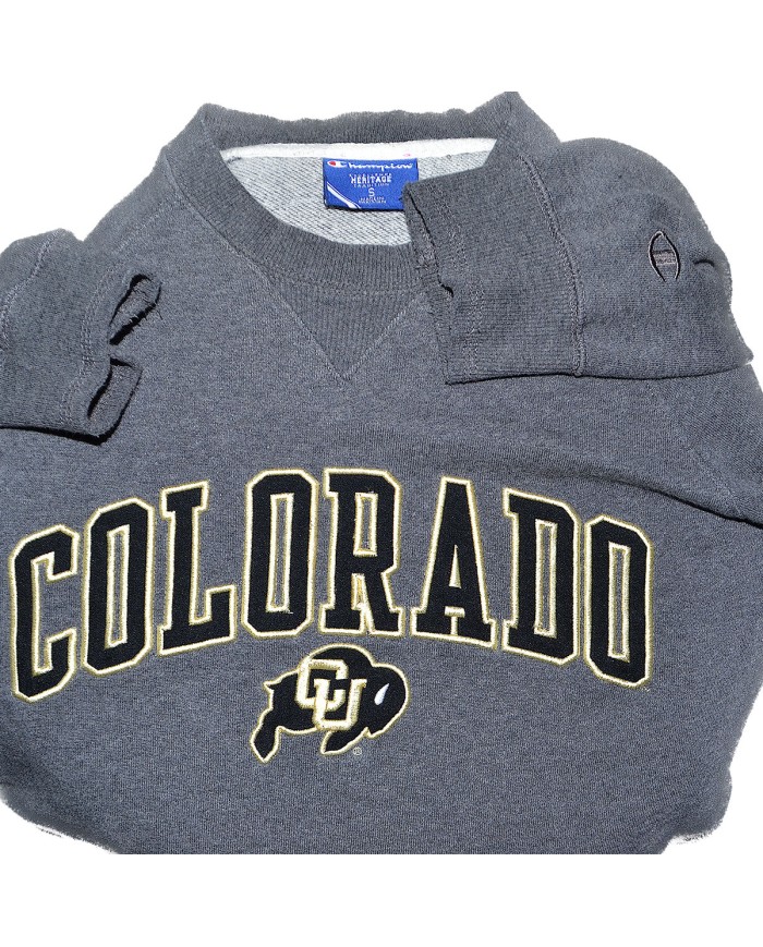 Champion sweater embroidered front logo gray S