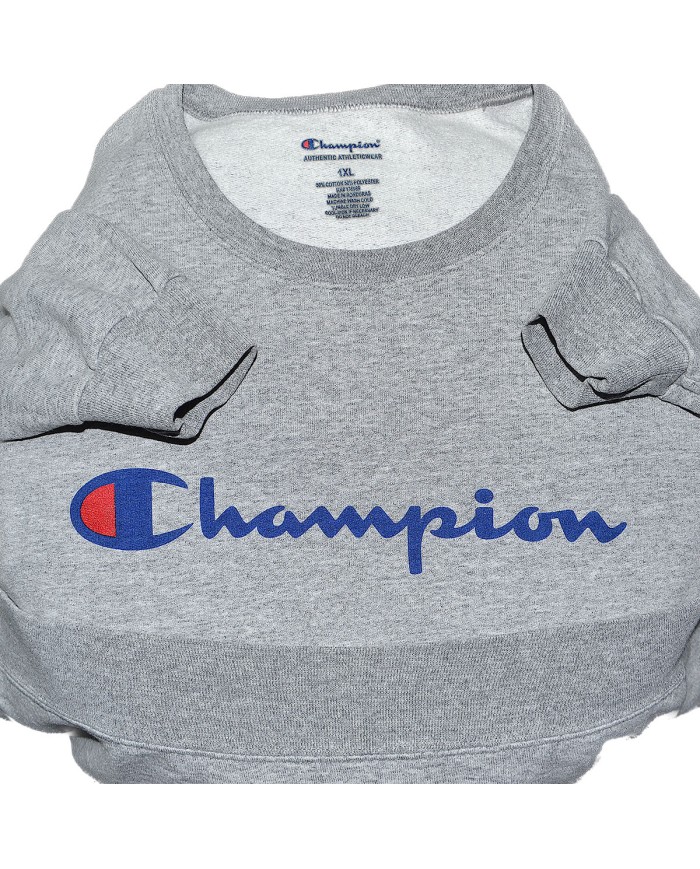 Champion sweater front logo gray XL
