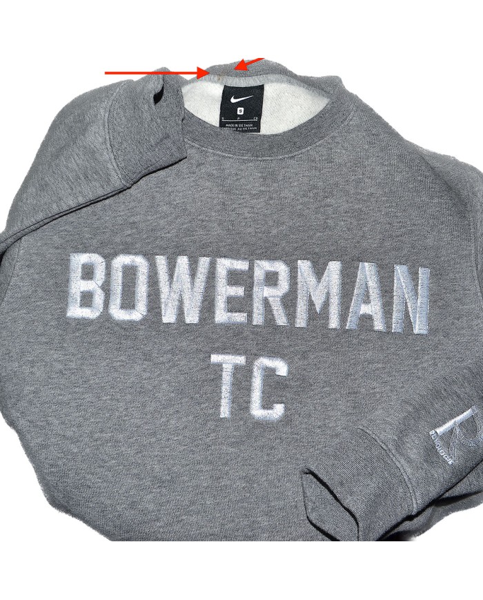 Nike BOWERMAN track club embroidered sweater gray S