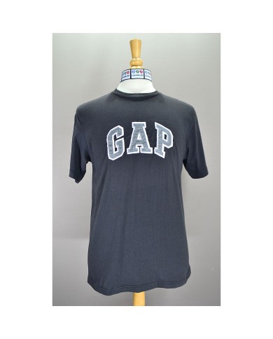 GAP t-shirt embroidered front logo gray S