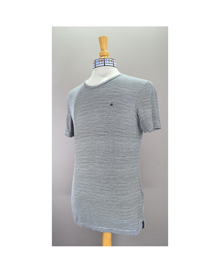Calvin Klein t-shirt chest- sholder-logo gray L