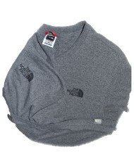 The North Face t-shirt front- sholder-logo gray L