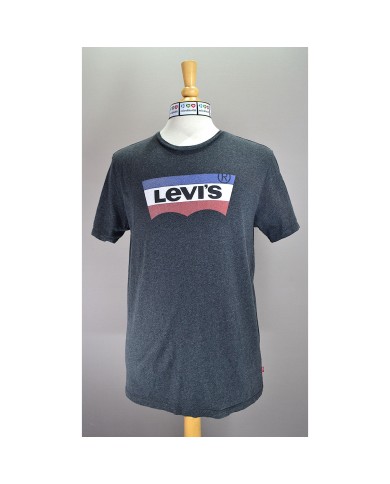 Levi's t-shirt front logo gray L