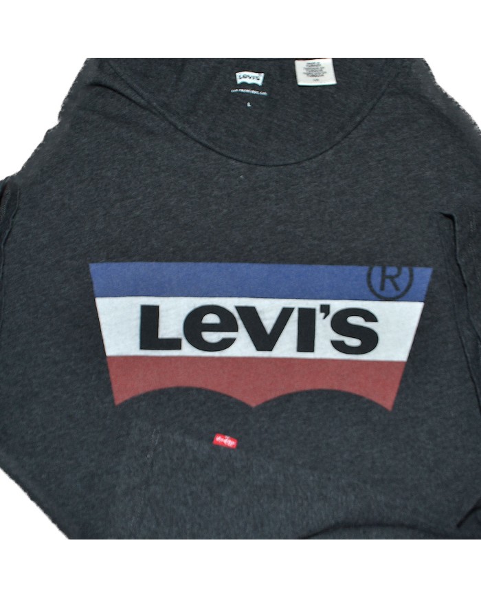 Levi's t-shirt front logo gray L