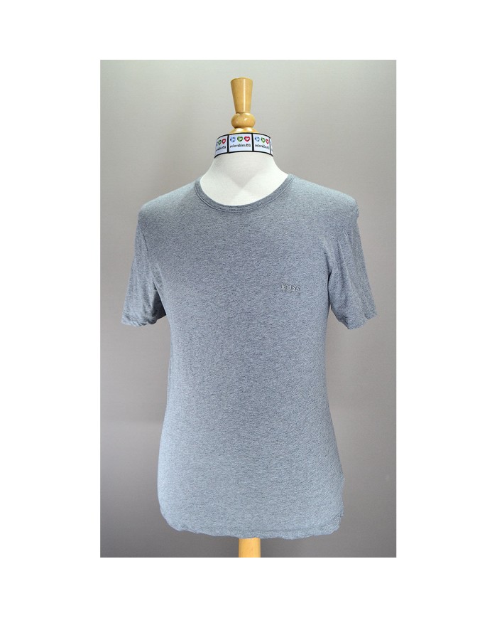 Hugo Boss t-shirt embroidered chest logo gray M