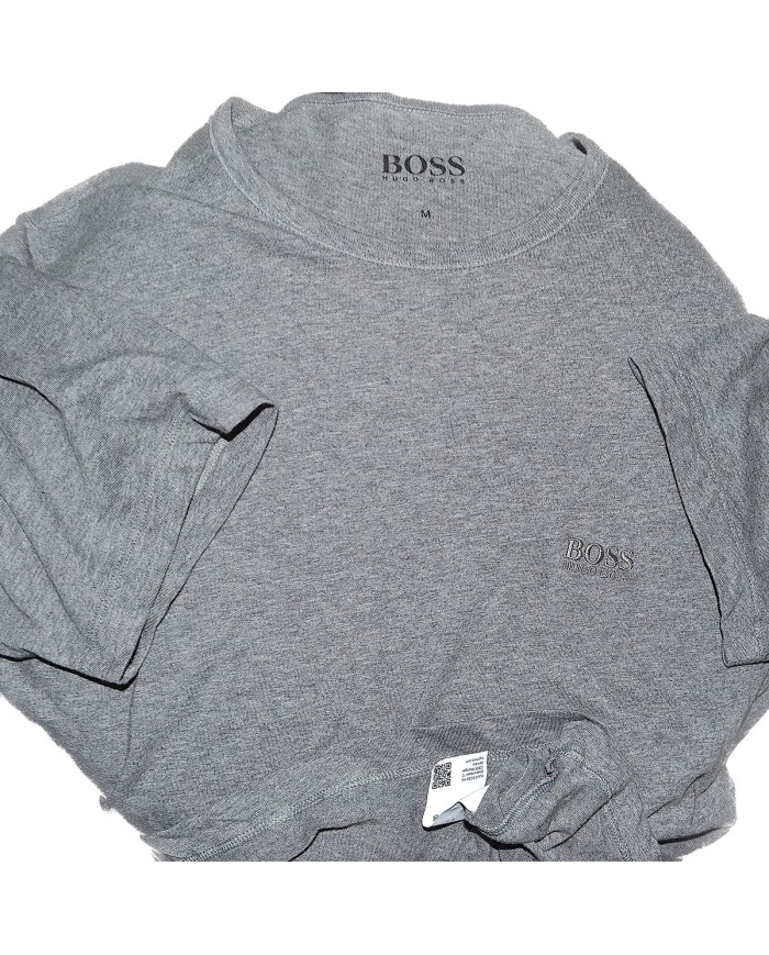 Hugo Boss t-shirt embroidered chest logo gray M