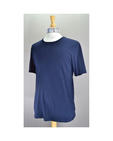 Hugo Boss t-shirt embroidered chest logo blue L