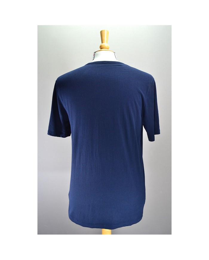 Hugo Boss t-shirt embroidered chest logo blue L
