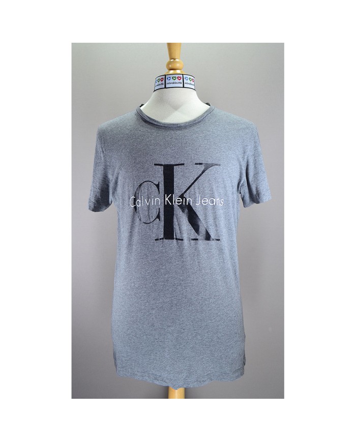 Calvin Klein t-shirt front logo gray XL