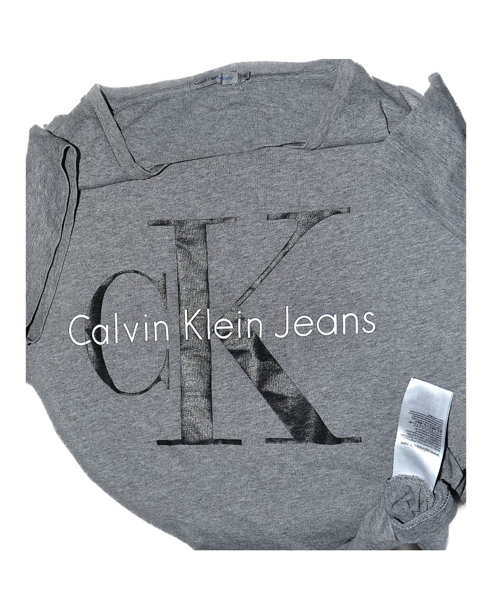 Calvin Klein t-shirt front logo gray XL