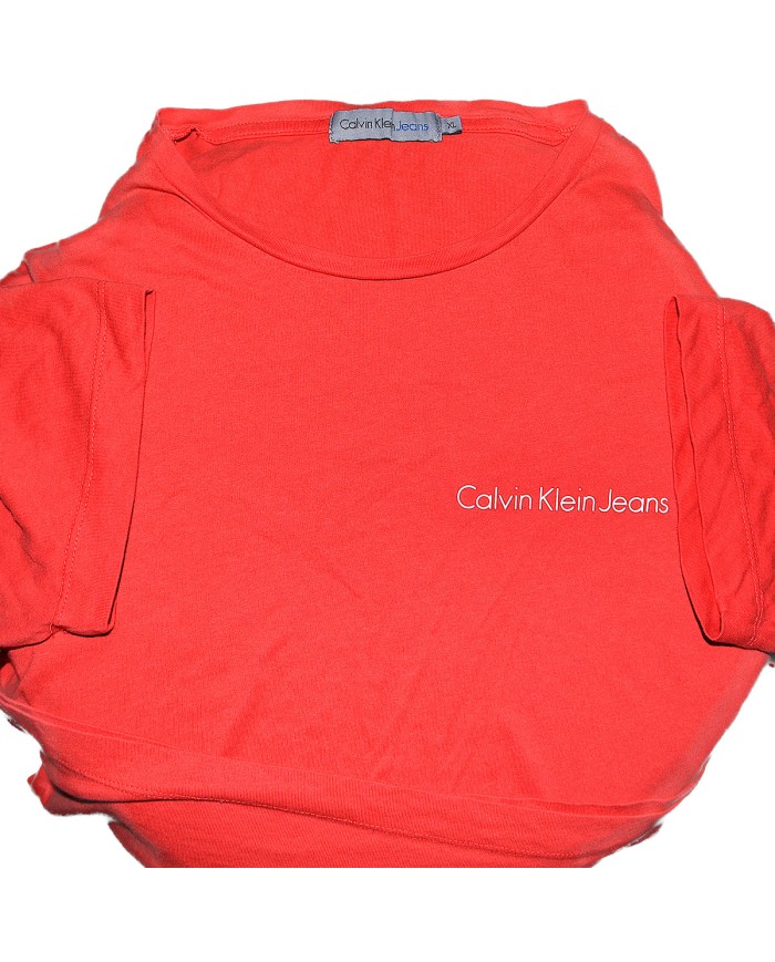 Calvin Klein t-shirt chest logo red XL