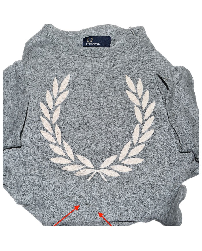 Fred Perry t-shirt front logo gray L