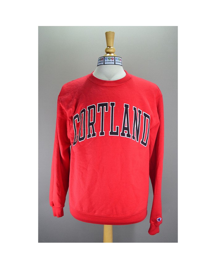 Champion rare sweater front logo CORTLAND red M