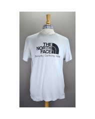 The North Face t-shirt front- sholder-logo taupe L