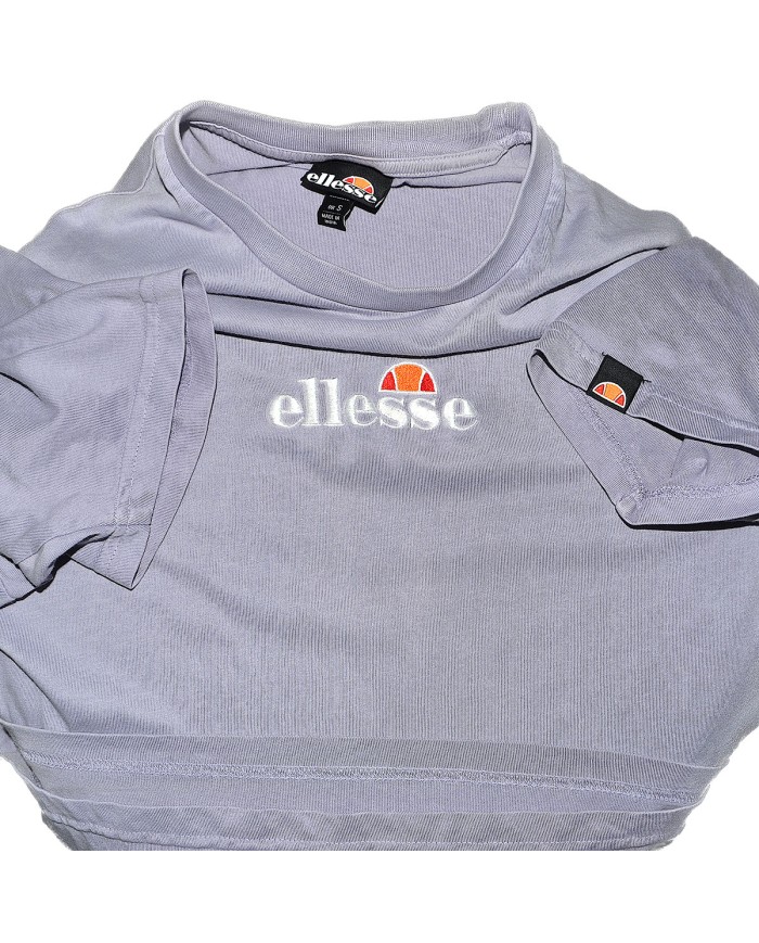 Ellesse t-shirt embroidered front logo lila S