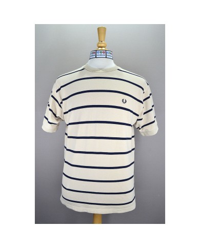 Fred Perry t-shirt chest logo striped L