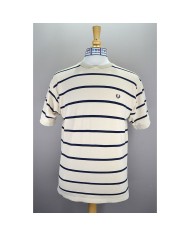 Fred Perry t-shirt chest logo striped L