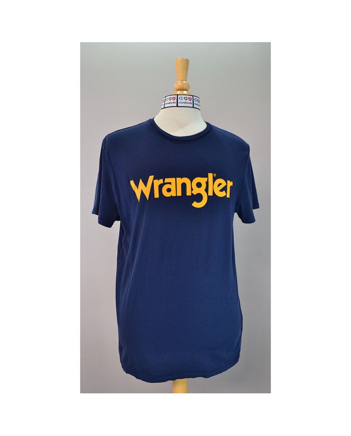 Wrangler t-shirt front logo blue L
