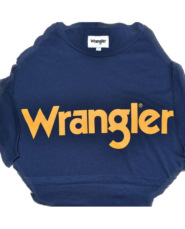 Wrangler t-shirt front logo blue L