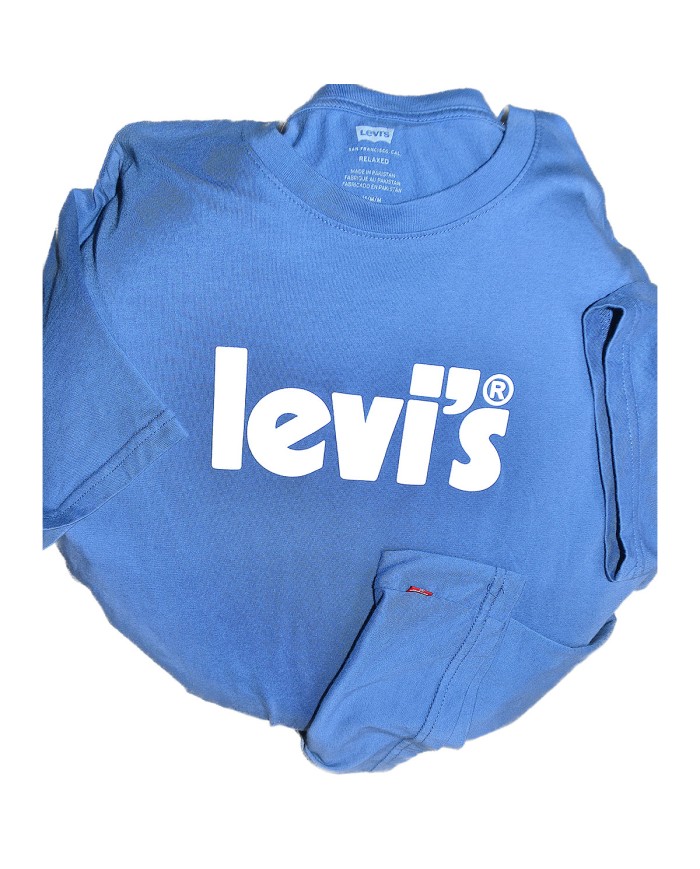 Levi's t-shirt front logo blue M