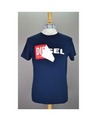 Diesel t-shirt front logo blue M