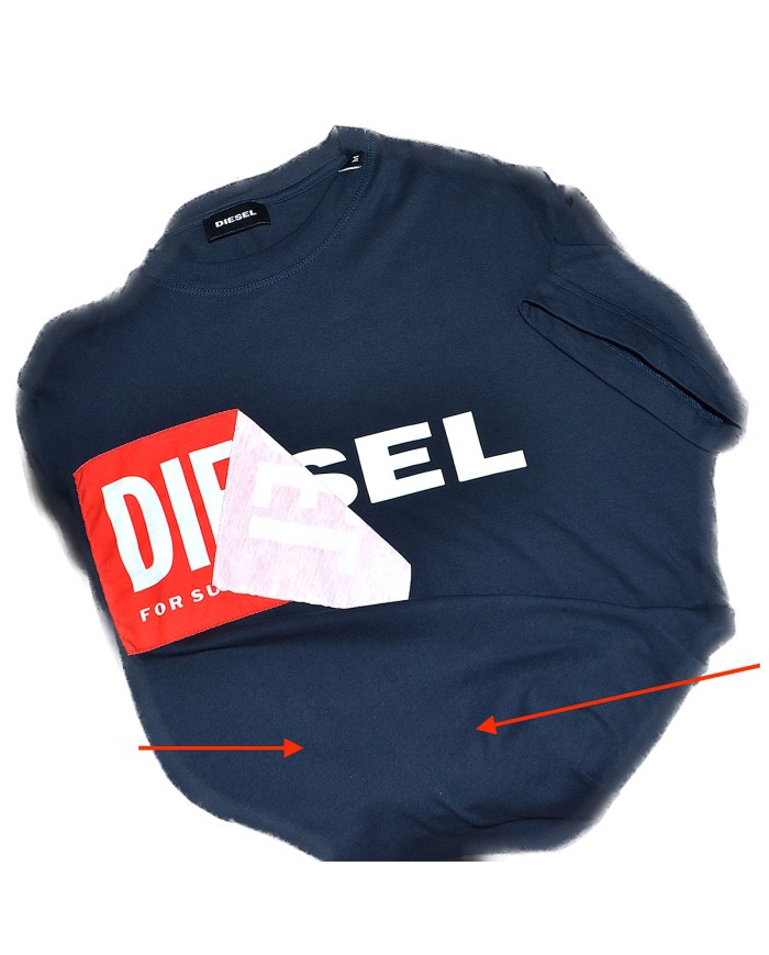 Diesel t-shirt front logo blue M