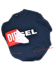 Diesel t-shirt front logo blue M