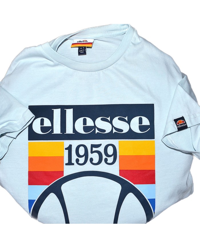 Ellesse t-shirt front logo light blue S