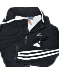 Adidas vintage track-jacket embroidered logo black 3-striped M