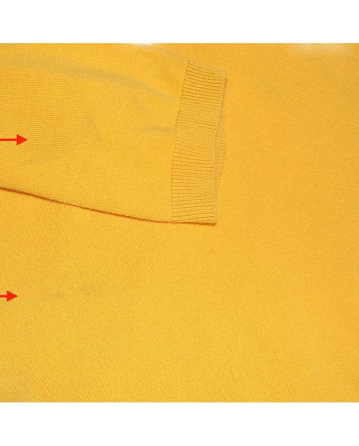 Tommy Hilfiger sweater v-neck embroidered logo yellow L