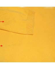 Tommy Hilfiger sweater v-neck embroidered logo yellow L