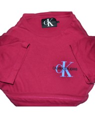 Calvin Klein t-shirt stretch chest logo purple L