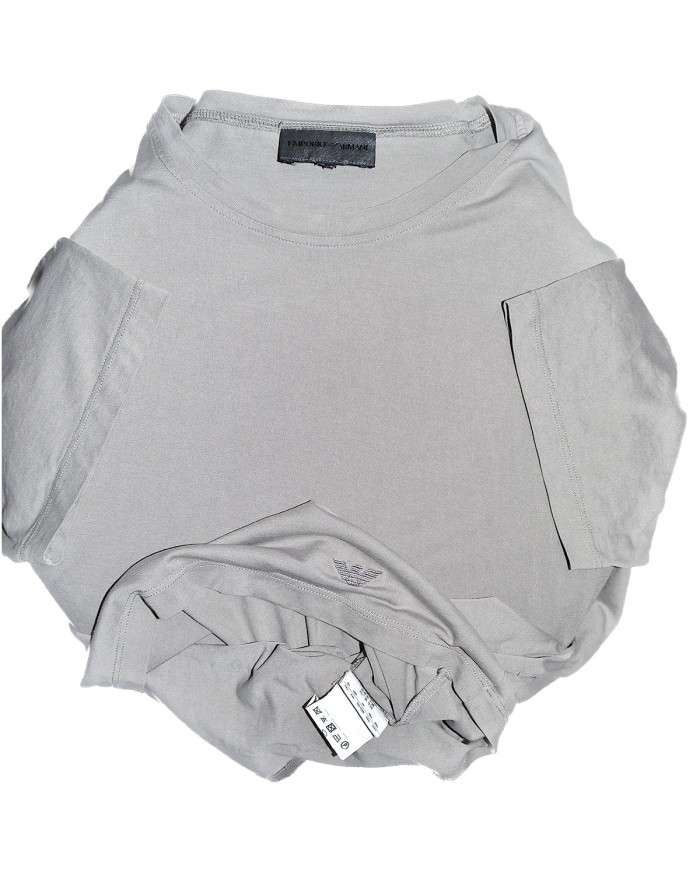 Armani t-shirt emroidered logo beige XXL