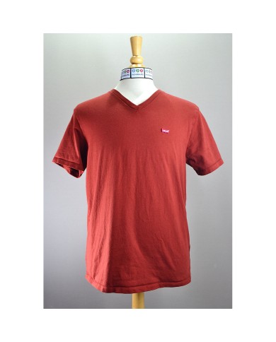 Levi's t-shirt v-neck standard fit chest logo red L